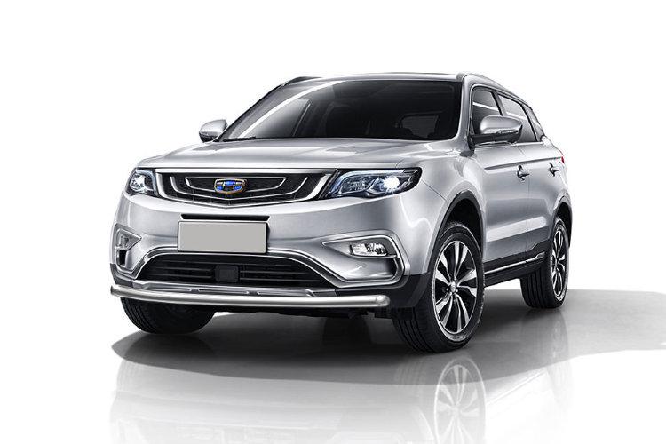 Защита переднего бампера d57 Geely Atlas