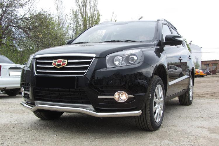 Защита переднего бампера d57 "волна" Geely Emgrand X7 (2016)