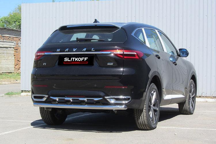 Защита заднего бампера d57 Haval F7 / Haval F7x