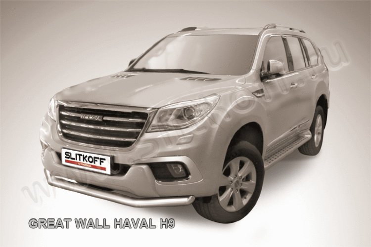 Защита переднего бампера d76 Haval H9