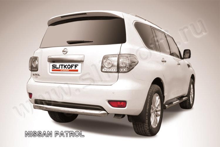 Защита заднего бампера d76 короткая Nissan Patrol