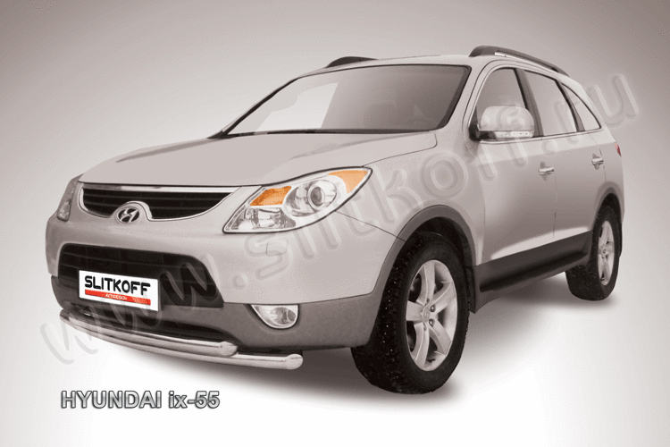 Защита переднего бампера d57+d57 двойная Hyundai ix-55