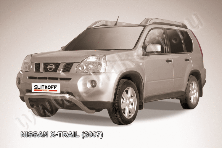 Кенгурятник d76 низкий "мини" Nissan X-TRAIL (2007)