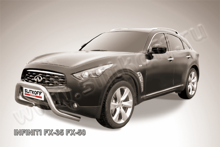 Кенгурятник d76 низкий "мини" Infiniti FX-35; FX-50