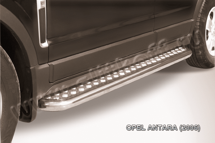 Защита порогов d57 с листом Opel Antara