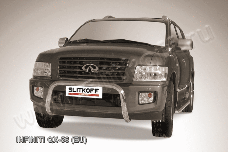 Кенгурятник d76 низкий "мини" Infiniti QX-56