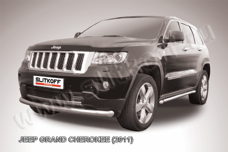 Защита переднего бампера d76 радиусная JEEP Grand Cherokee (2011)