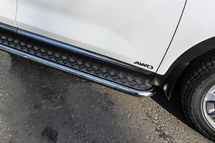 Защита порогов d57 с листом Kia Sorento Prime (2017)