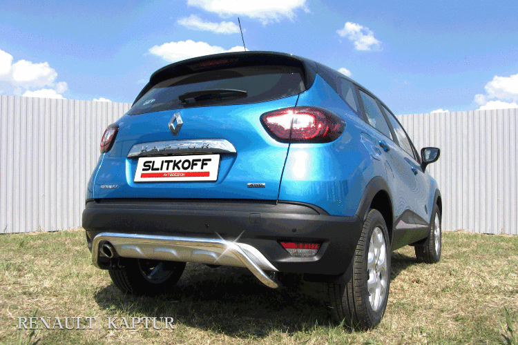 Защита заднего бампера d42 "скоба" Renault Kaptur 2016