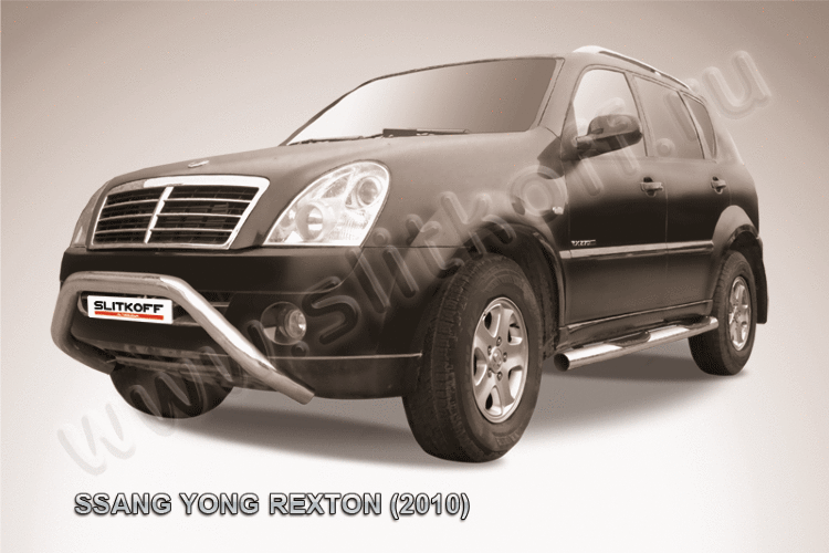 Кенгурятник d57 широкий "мини" SsangYong REXTON (2010)