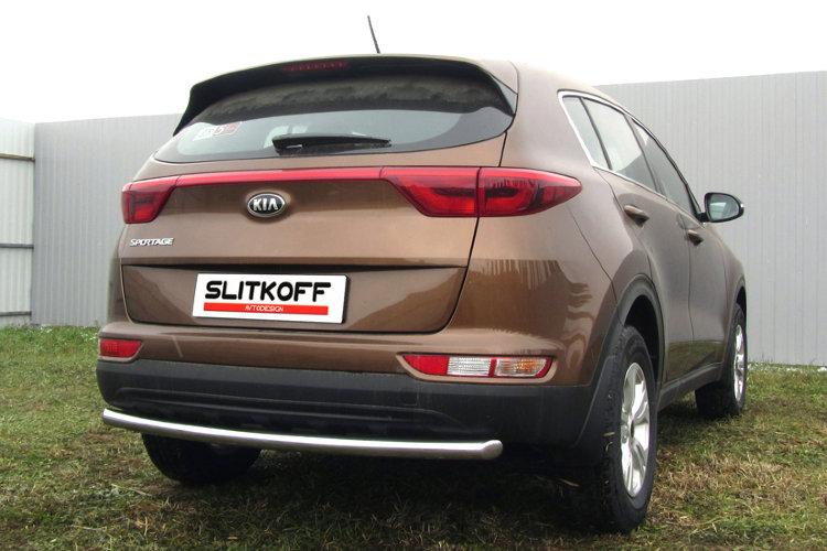 Защита заднего бампера d57 KIA Sportage (2016)