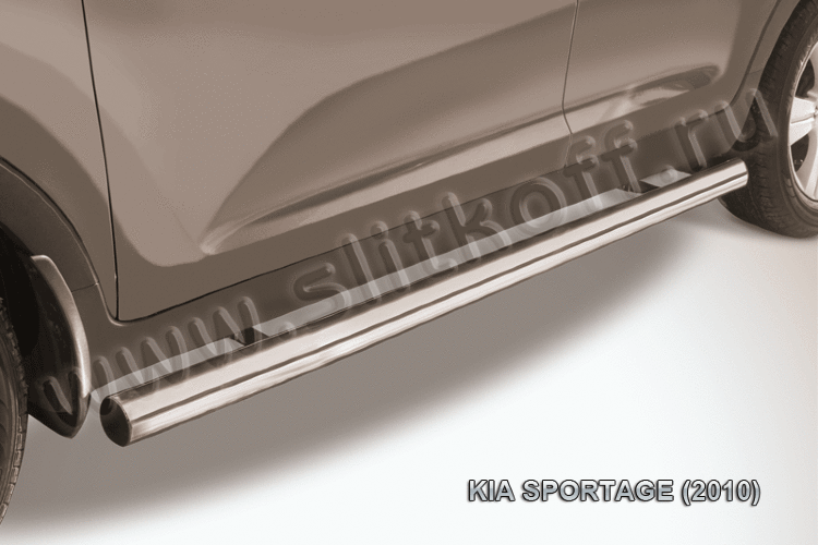 Защита порогов d76 труба KIA Sportage (2010)