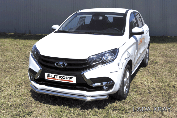 Защита переднего бампера d57 LADA Xray