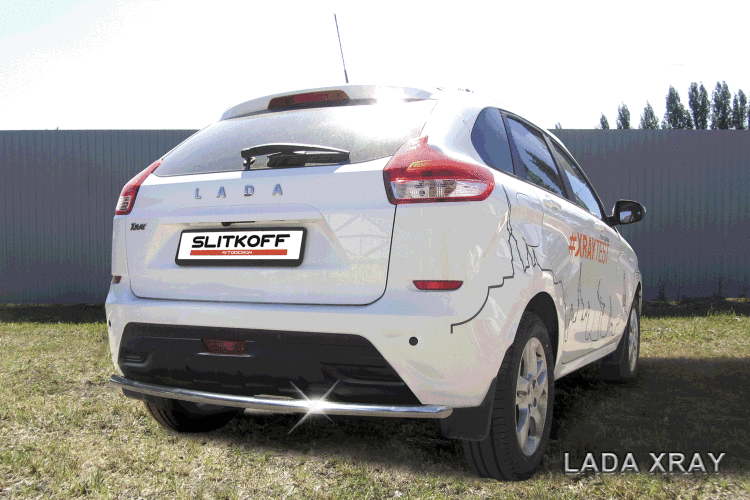 Защита заднего бампера d42 LADA Xray