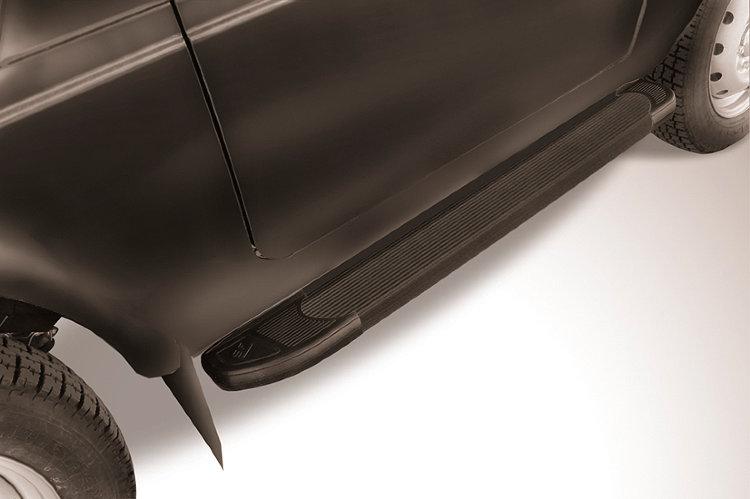 Пороги алюминиевые Optima Black 1250 Lada Niva 4X4 Urban 3d