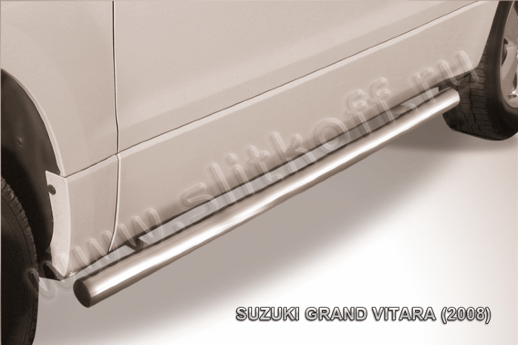 Защита порогов d76 труба Suzuki Grand Vitara (трехдверная 2008)