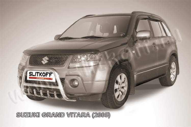 Кенгурятник d57 низкий c защитой картера Suzuki Grand Vitara (2005)