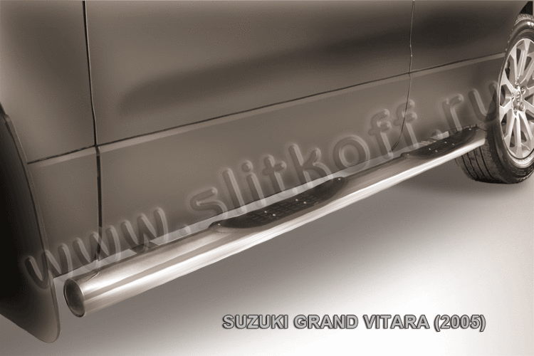 Защита порогов d76 с проступями Suzuki Grand Vitara (2005)