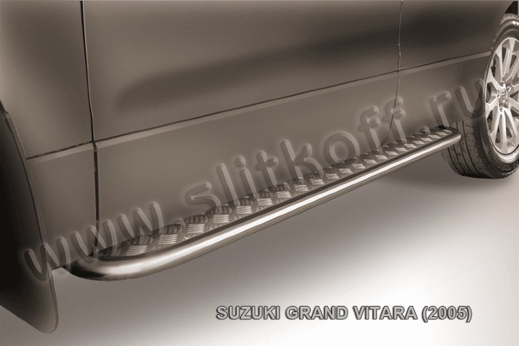 Защита порогов d42 с листом Suzuki Grand Vitara (2005)