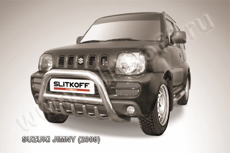 Кенгурятник d76 низкий с защитой картера Suzuki Jimny