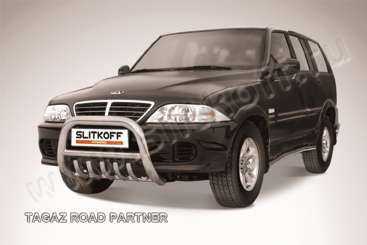 Кенгурятник d76 низкий с защитой картера TAGAZ ROAD Partner