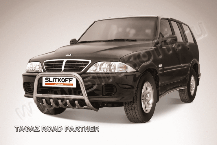 Кенгурятник d57 низкий c защитой картера TAGAZ ROAD Partner