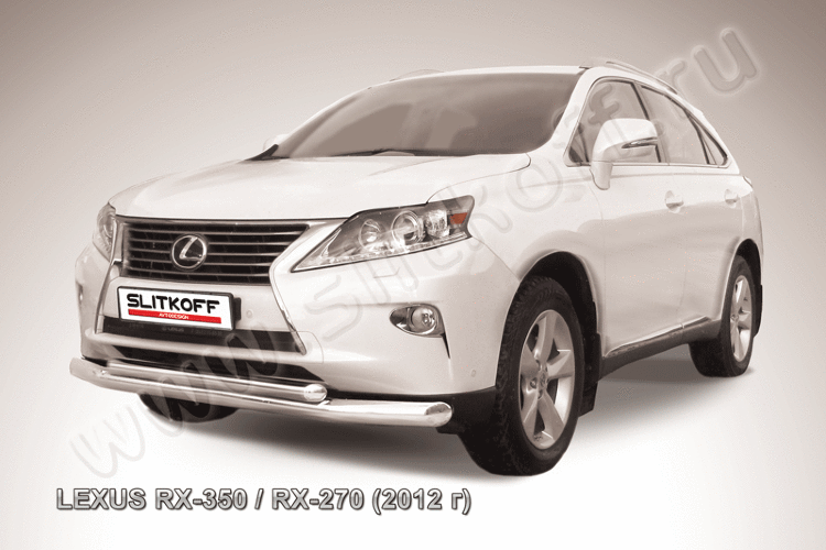 Защита переднего бампера d76+d57 двойная Lexus RX-350/RX-270 (2012)