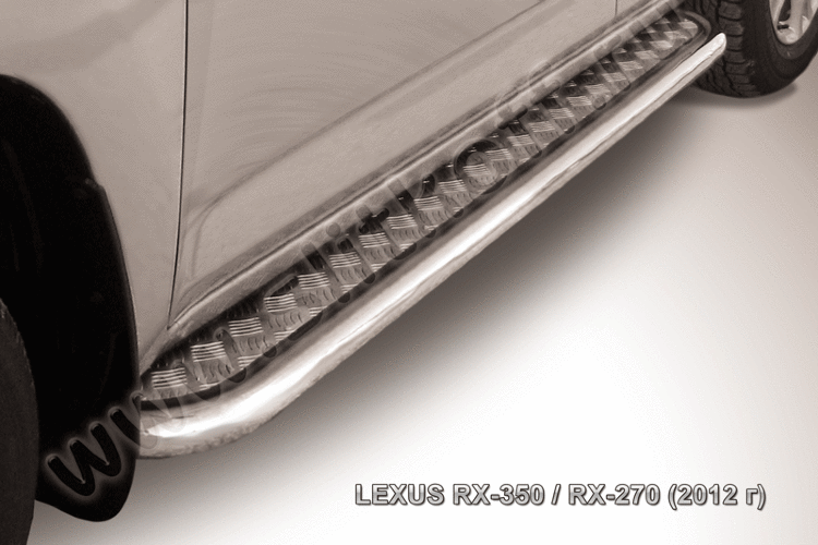 Защита порогов d57 с листом Lexus RX-350/RX-270 (2012)