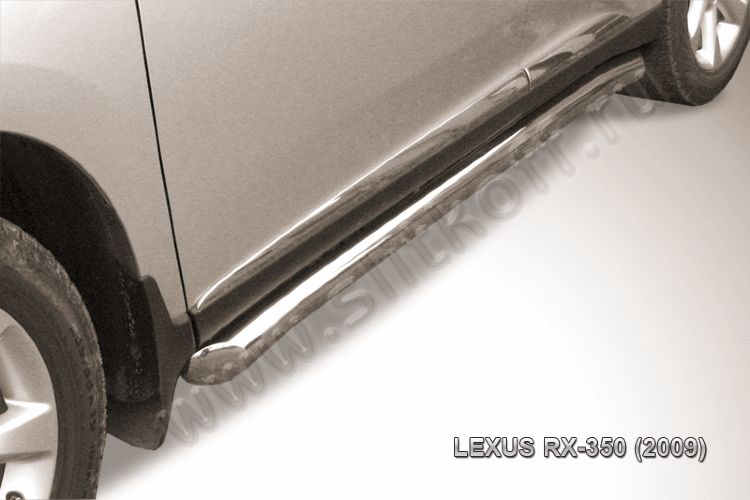 Защита порогов d76 труба с гибами Lexus RX-350 (2009)