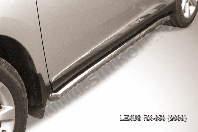 Защита порогов d57 труба с гибами Lexus RX-350 (2009)