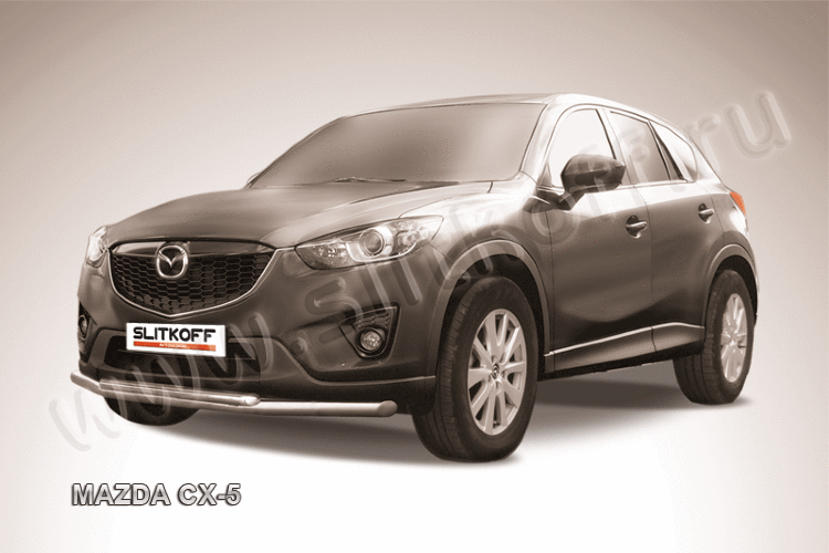 Защита переднего бампера d57+d42 Mazda CX-5