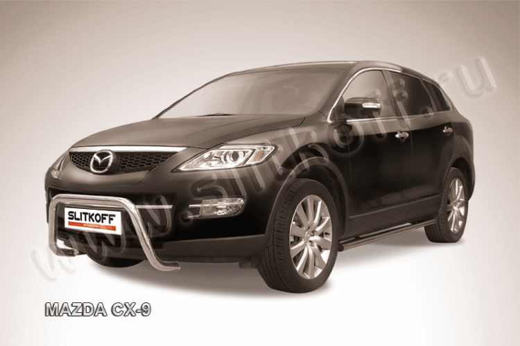 Кенгурятник d57 низкий "мини" Mazda CX-9