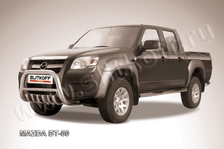 Кенгурятник d76 низкий с защитой картера Mazda BT-50