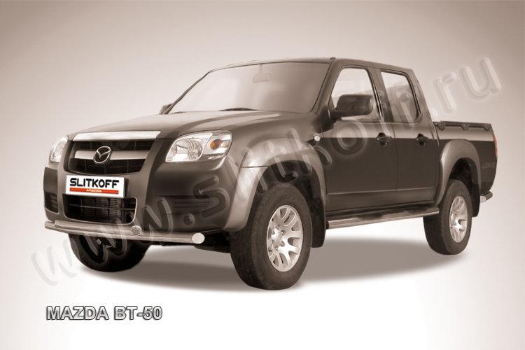 Защита переднего бампера d57+d57 двойная Mazda BT-50