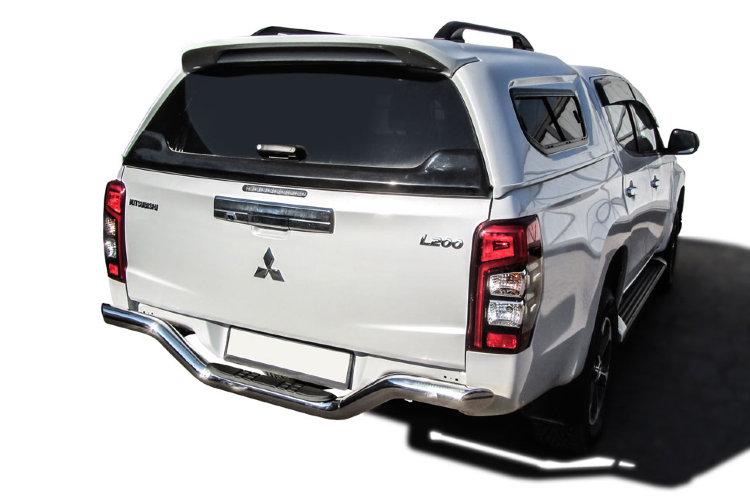 Защита заднего бампера d76 "волна" с проступью без бампера Mitsubishi L-200 (2018)