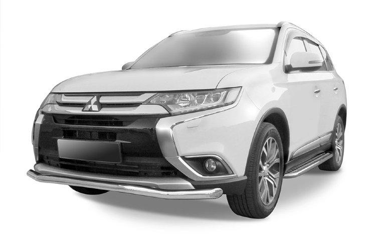 Защита переднего бампера d57 "волна" Mitsubishi Outlander (2015)