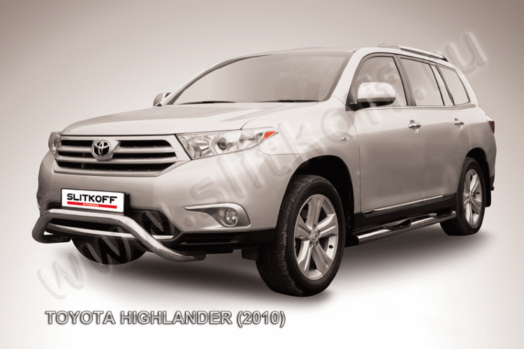 Кенгурятник d57 низкий "мини" Toyota Highlander (2010)
