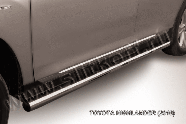 Защита порогов d76 труба Toyota Highlander (2010)