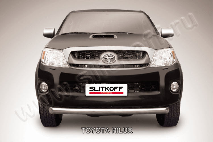 Защита переднего бампера d76 радиусная Toyota Hilux (2011) рестайлинг