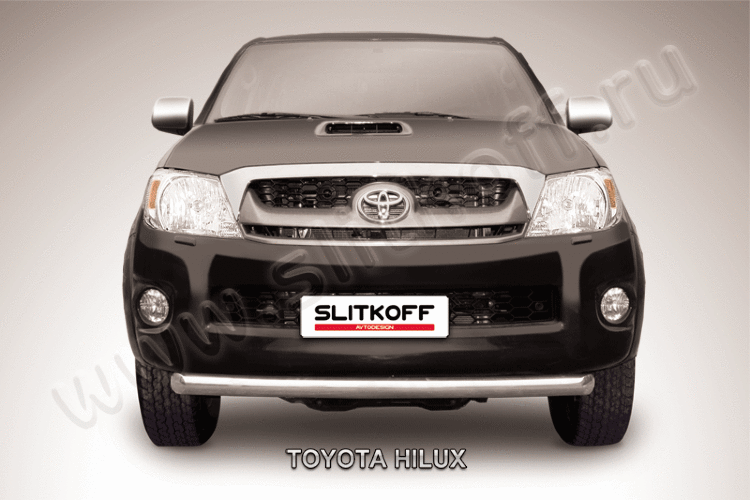 Защита переднего бампера d57 радиусная Toyota Hilux (2011) рестайлинг