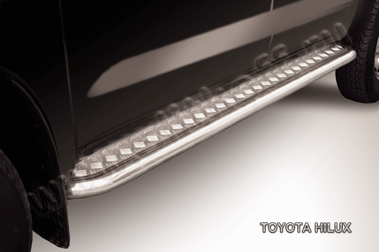 Защита порогов d57 с листом Toyota Hilux