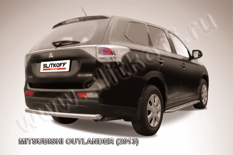 Защита заднего бампера d57 короткая Mitsubishi Outlander (2013)