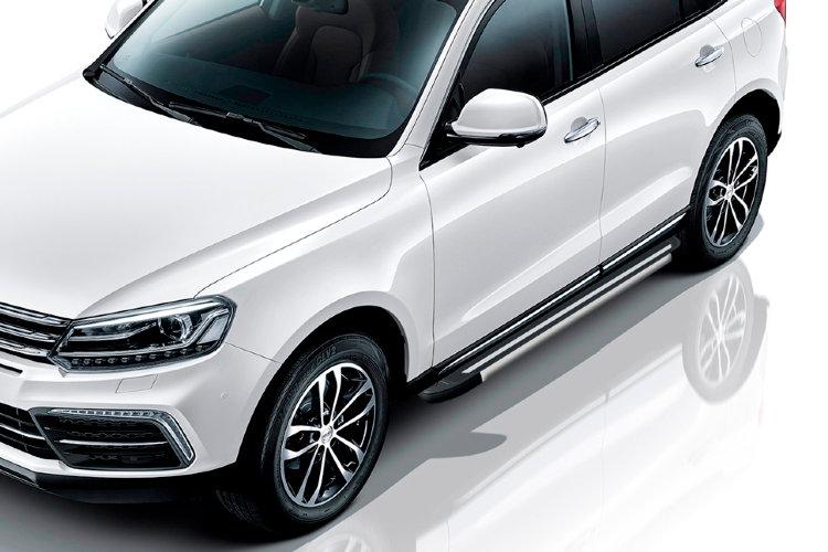 Пороги алюминиевые "Luxe Black" 1800 черные Zotye Coupa