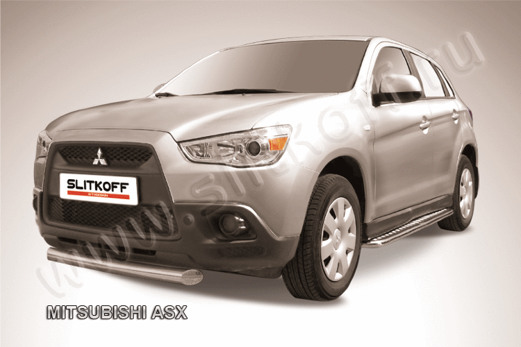 Защита переднего бампера d76 короткая Mitsubishi ASX