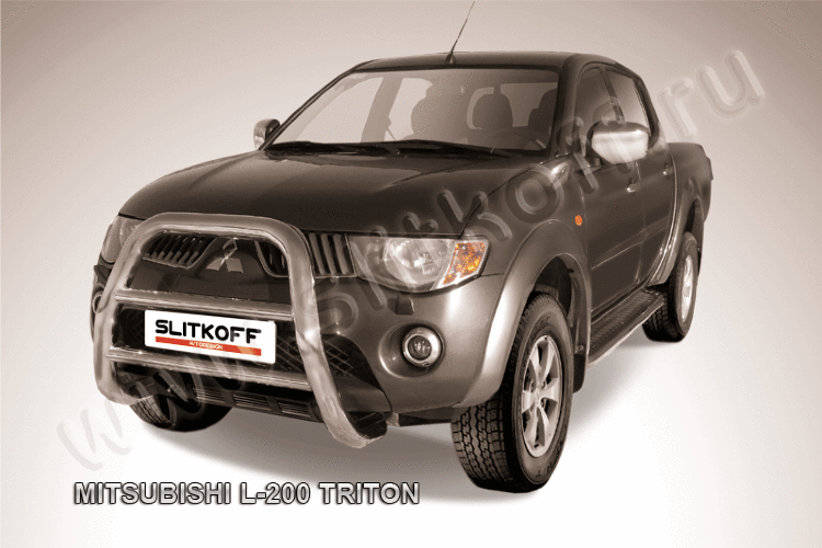 Кенгурятник d76 высокий Mitsubishi L-200 Triton