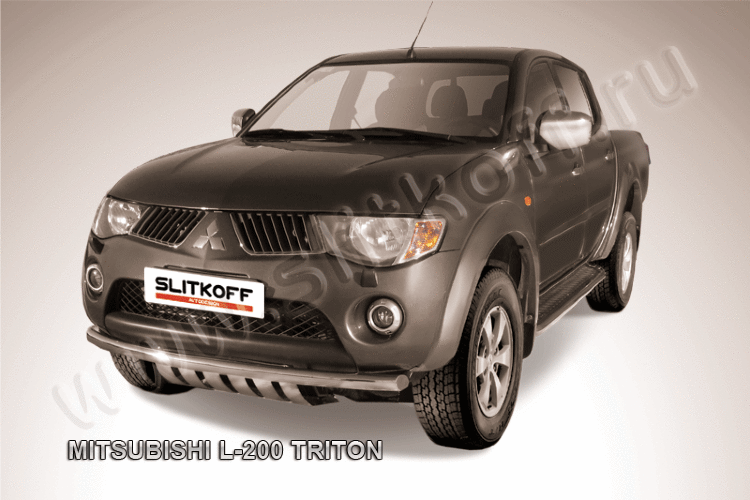 Защита переднего бампера d57 Mitsubishi L-200 Triton