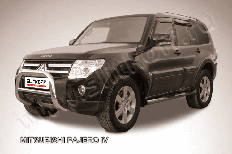 Кенгурятник d76 низкий Mitsubishi Pajero IV