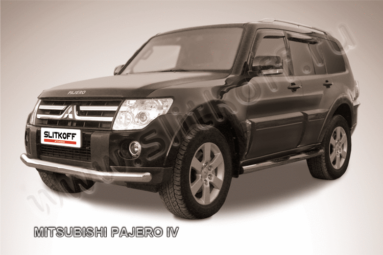 Защита переднего бампера d76 Mitsubishi Pajero IV