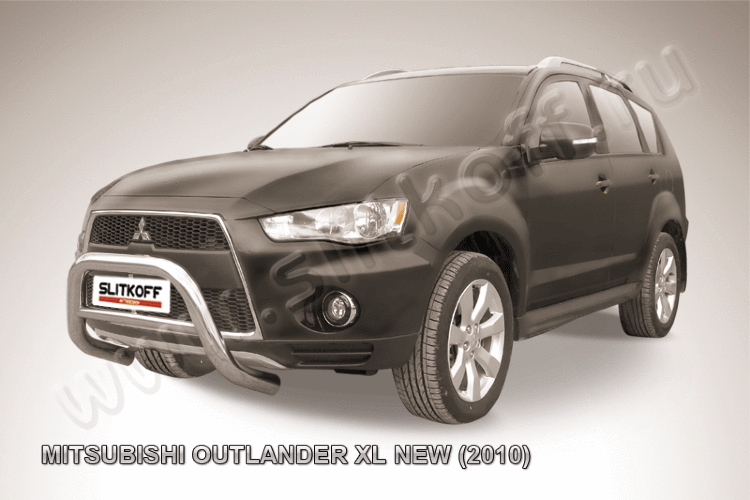Кенгурятник d76 низкий Mitsubishi Outlander XL (рестайлинг 2010)