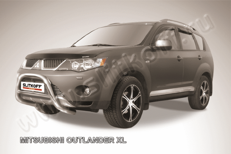 Кенгурятник d76 низкий Mitsubishi Outlander XL (до 2010)